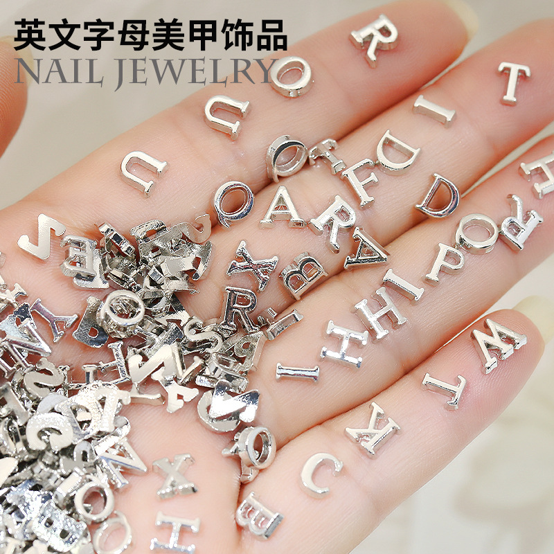 Art And Craft Letter Z - 26Pcs 3D Silver Alphabet A-Z English