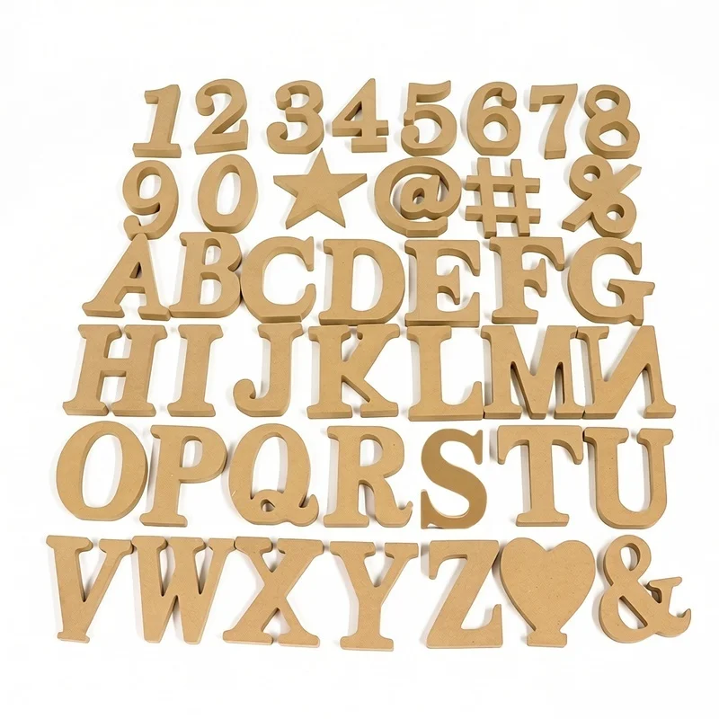 Art And Craft Letter Z - 10cm Wood Color Numbers 0-9 Letters