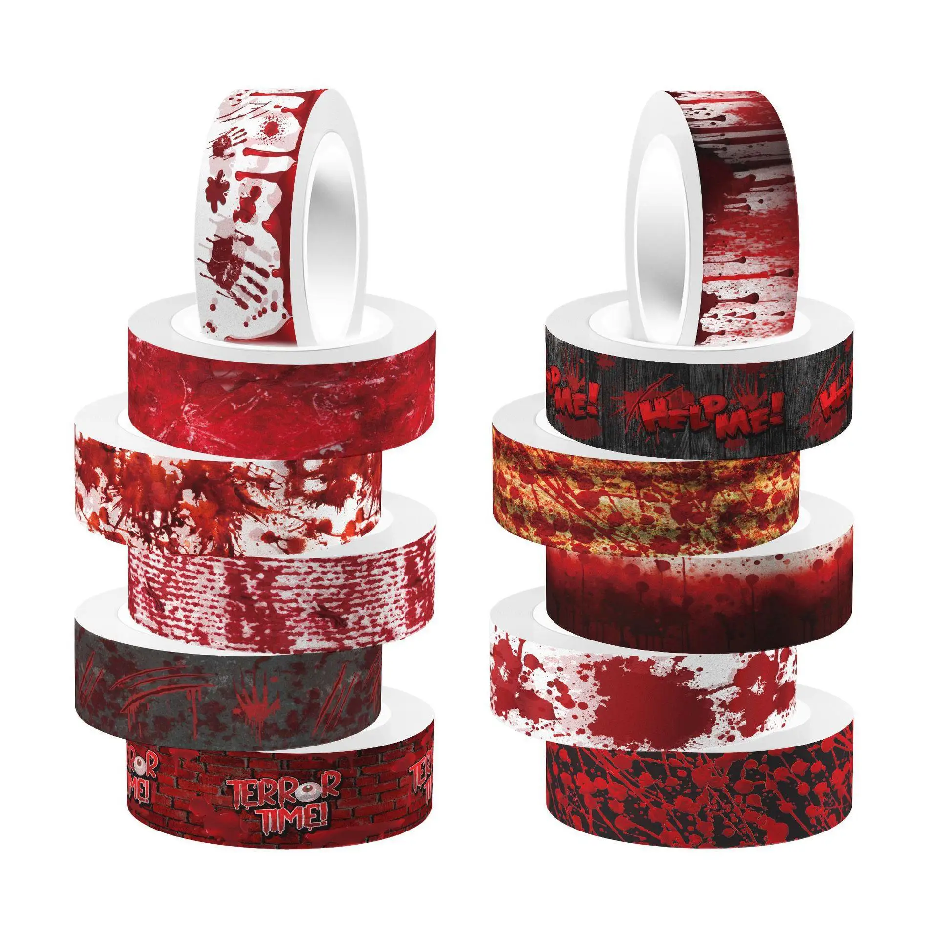 Washi Tape Rolls - Halloween Bloody Hand Bleeding Clear Roll