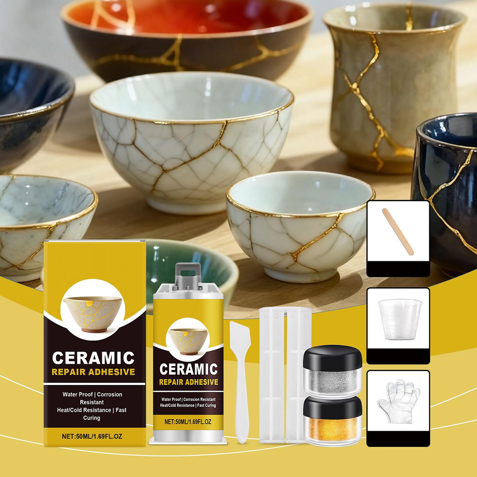 Art Craft Workshop - 50ml Gold Adhesive Adhesive Refinishing Porcelain