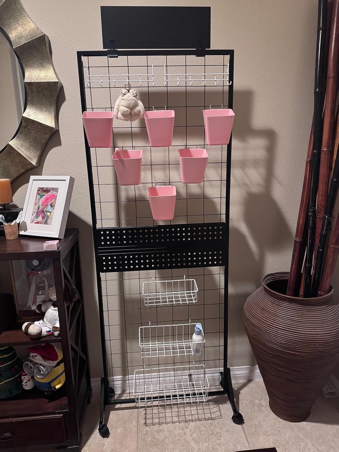 Art Craft Board - Movable 3-in-1 Gridwall Display Stand with