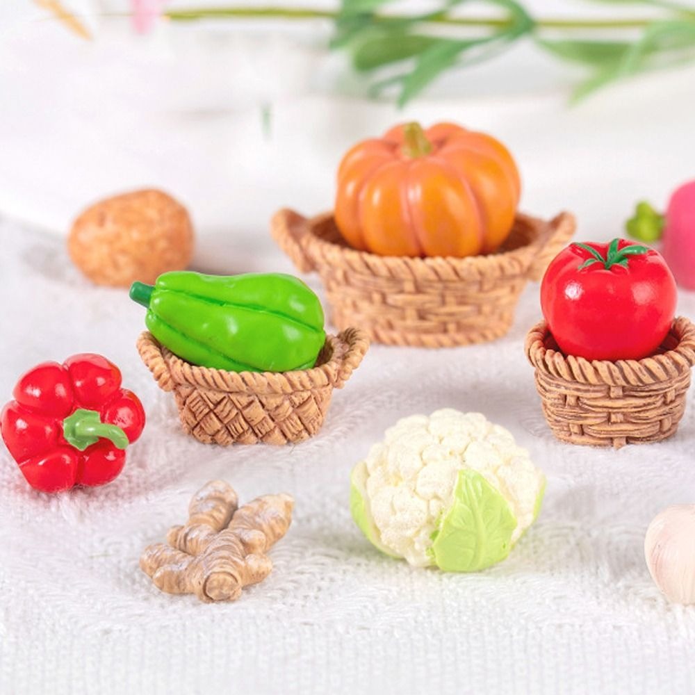 Art Craft Vegetables - Cute Vegetable Figurines Miniatures Resin Crafts