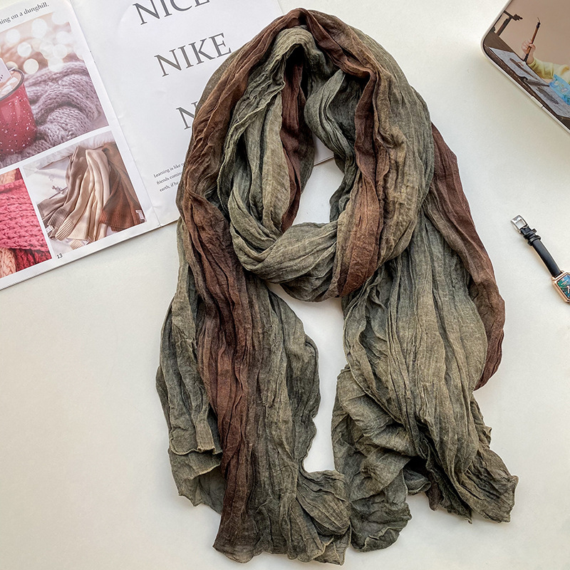 Silk Painting Dye - VREOVOR Retro Ethnic Style Scarf Women
