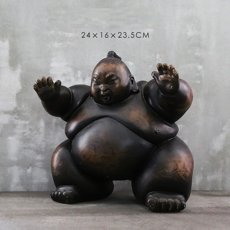 Art Craft Japan - Japanese Sumo Figure Figurine Abstract Retro