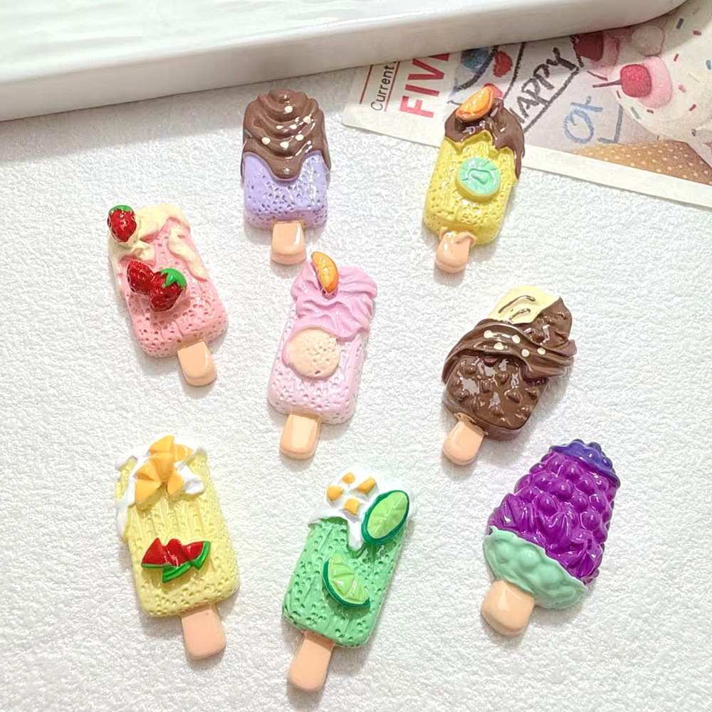 Art Craft Ice Cream - 10/100pcs Cute Miniatures Dollhouse Ice Cream