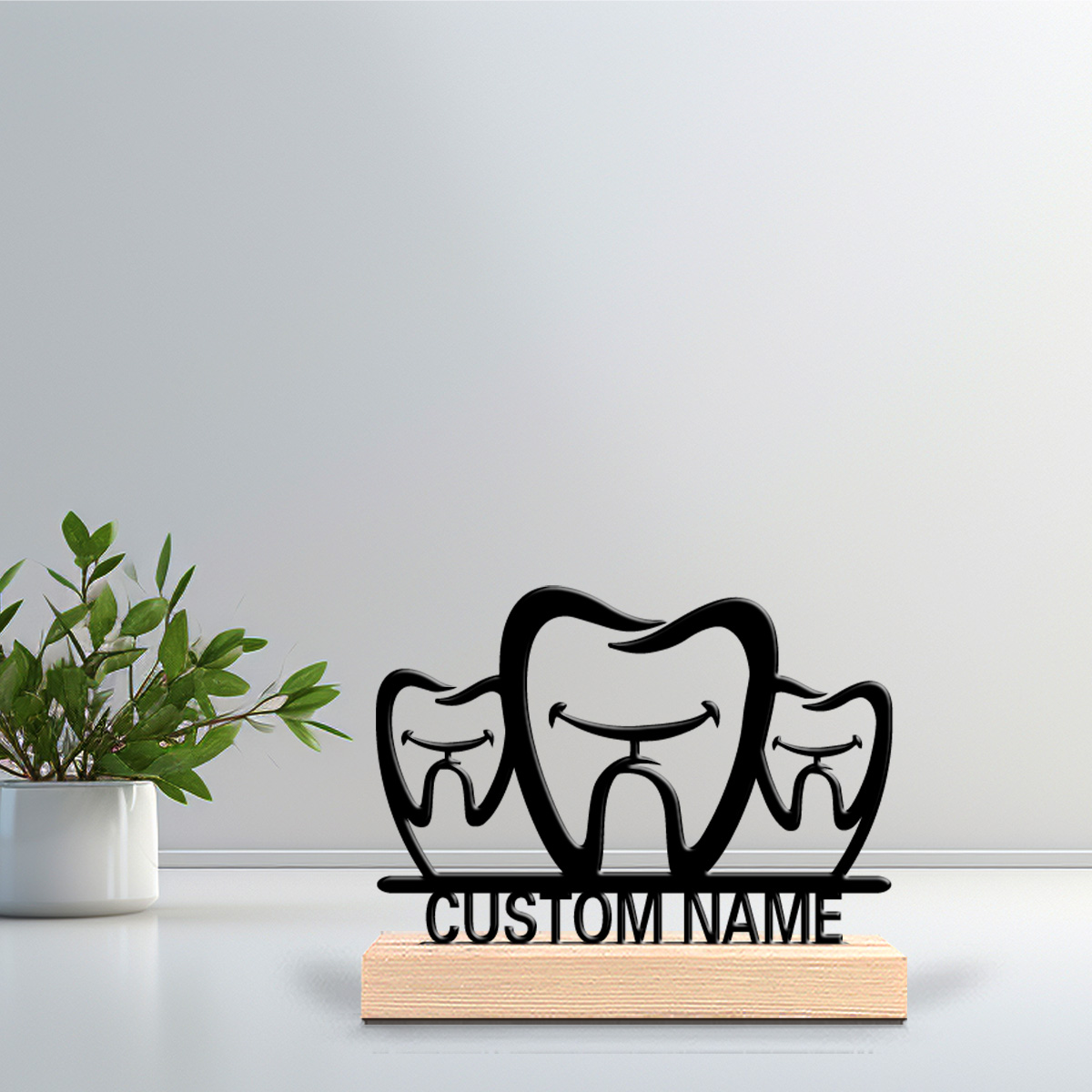 Art Craft Names - 1pc Simple teeth Personalized Name Metal