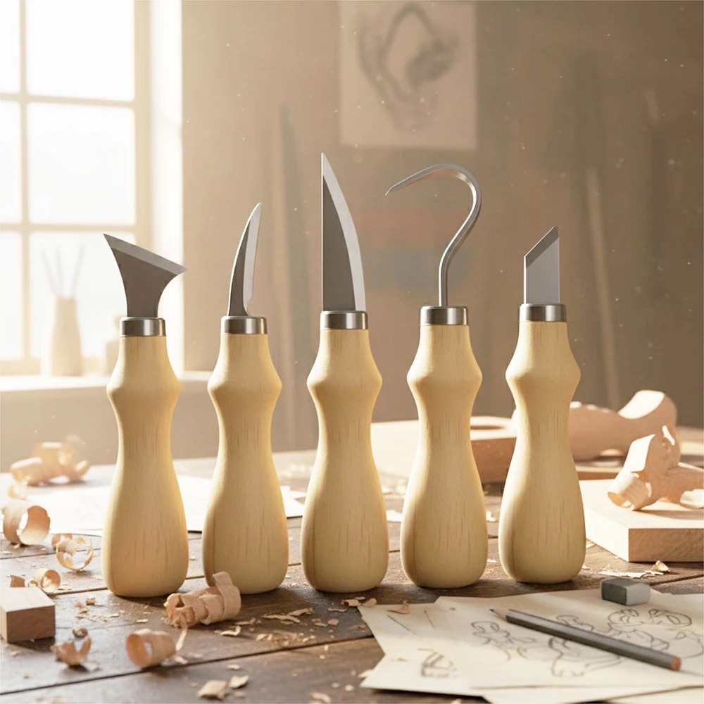 5Pcs Wood Carving Tools Set,Cu - Art Craft Knife 评论和价格