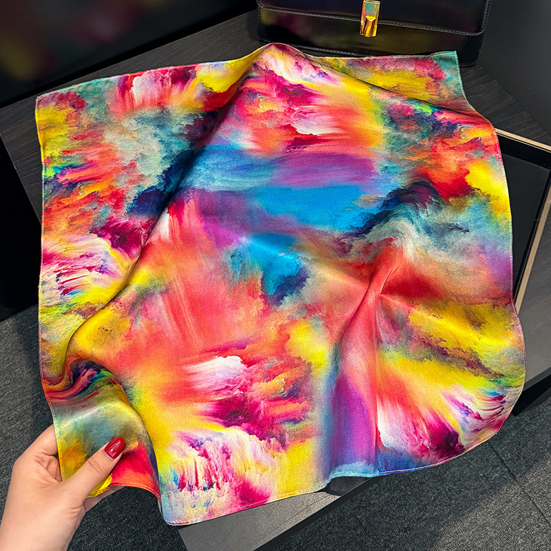 100% Real Silk Scarf Luxury Ke - Silk Painting Dye 评论和价格