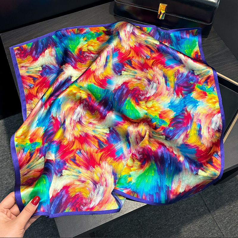 100% Real Silk Scarf Luxury Ke - Silk Painting Dye 评论和价格