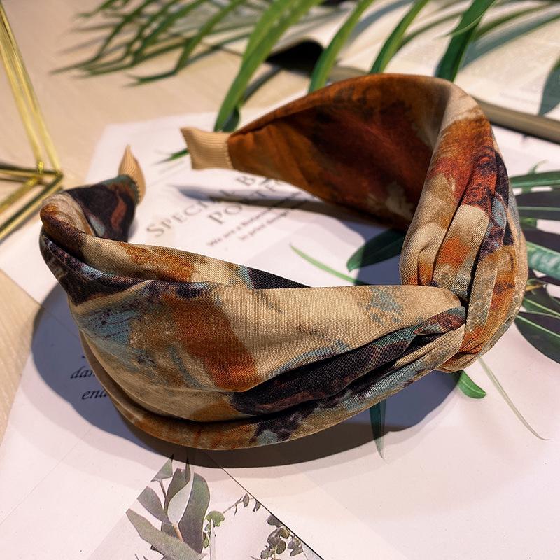 Tie-Dye Printed Headband - Vin - Silk Painting Dye 评论和价格