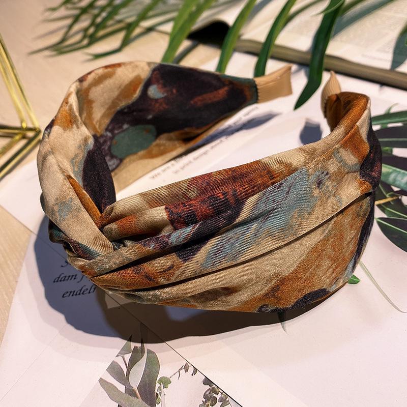 Tie-Dye Printed Headband - Vin - Silk Painting Dye 评论和价格