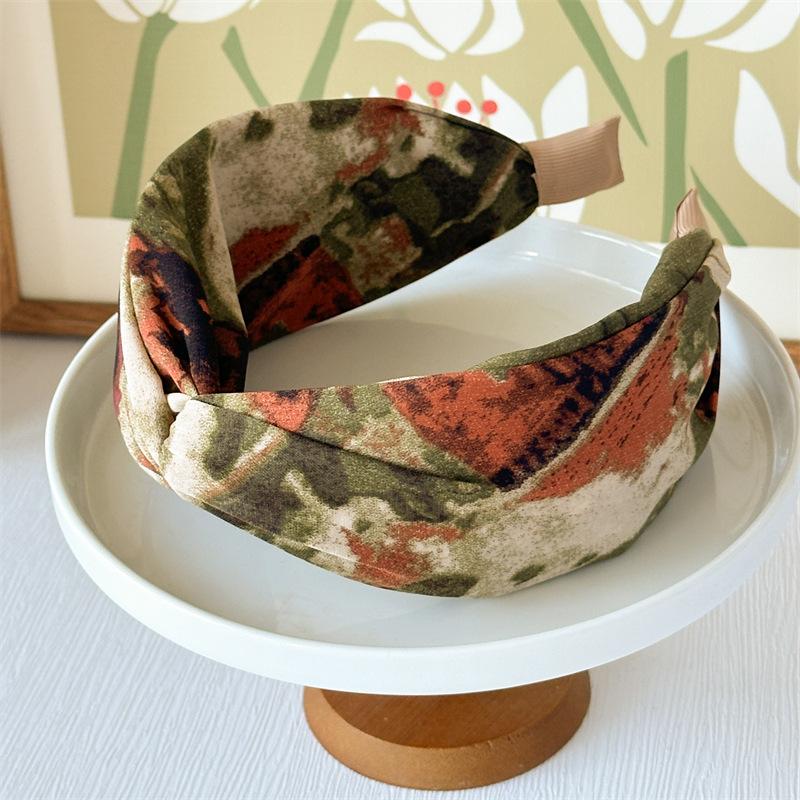 Tie-Dye Printed Headband - Vin - Silk Painting Dye 评论和价格