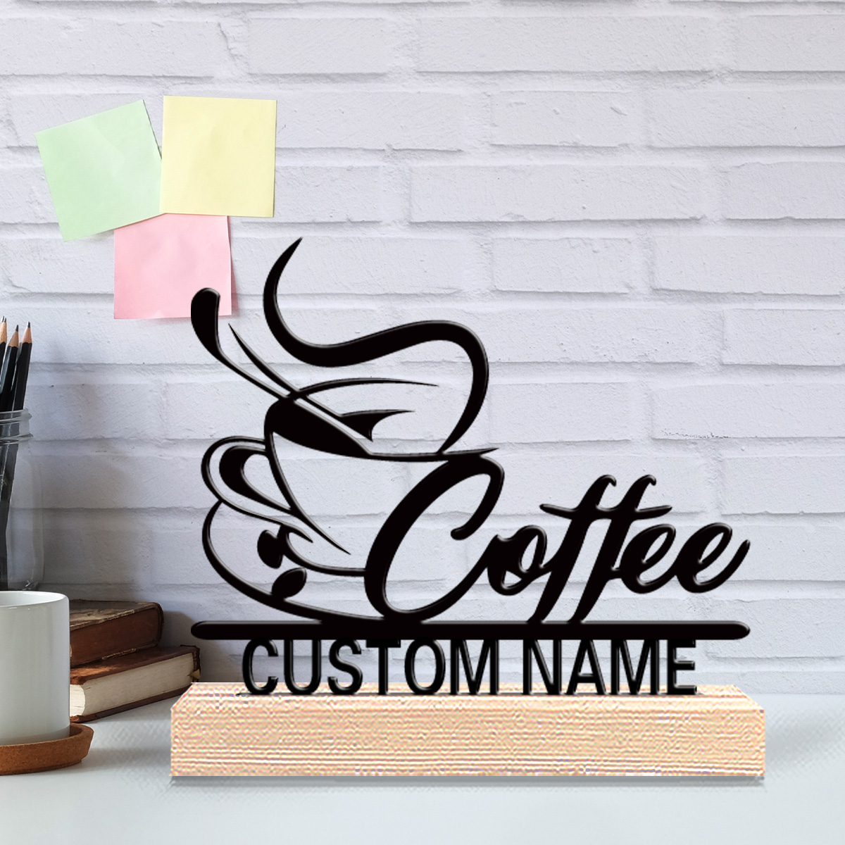 1pc Modern coffee Custom Name  - Art Craft Names 评论和价格