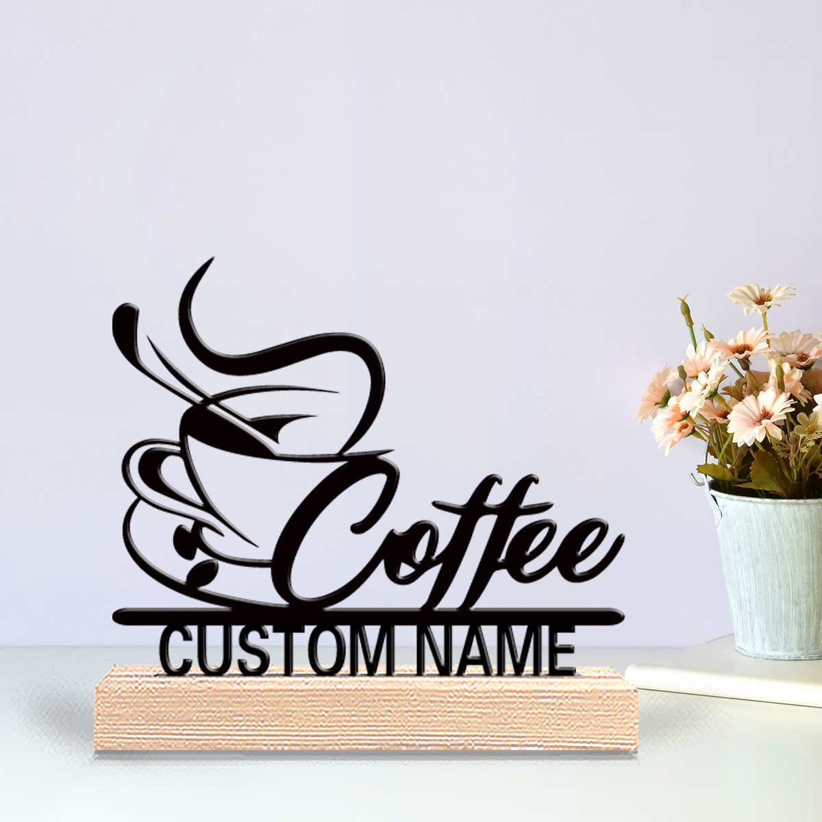 1pc Modern coffee Custom Name  - Art Craft Names 评论和价格
