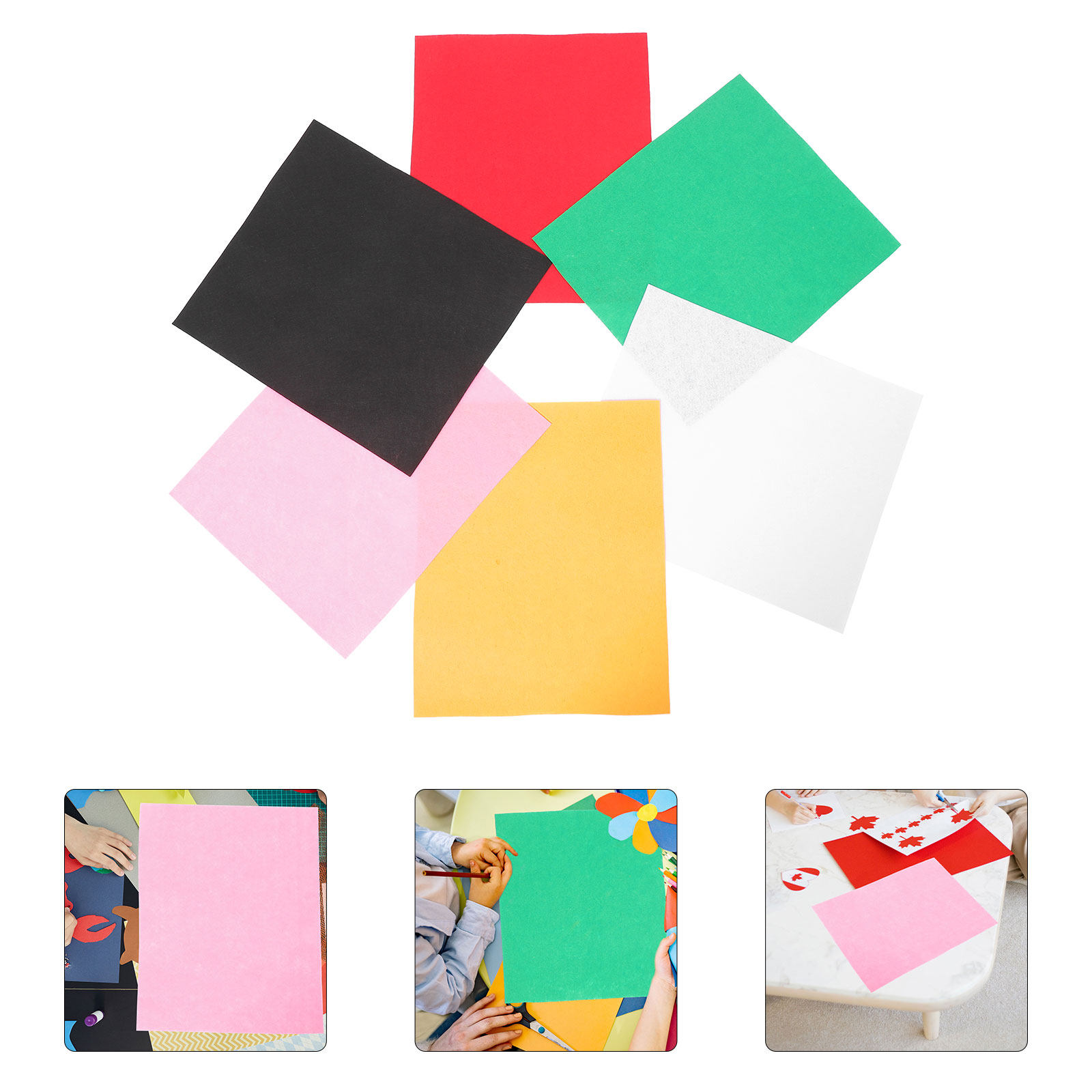 6 Sheets Kids DIY Non-Woven Cl - Art Craft For Kindergarten 评论和价格
