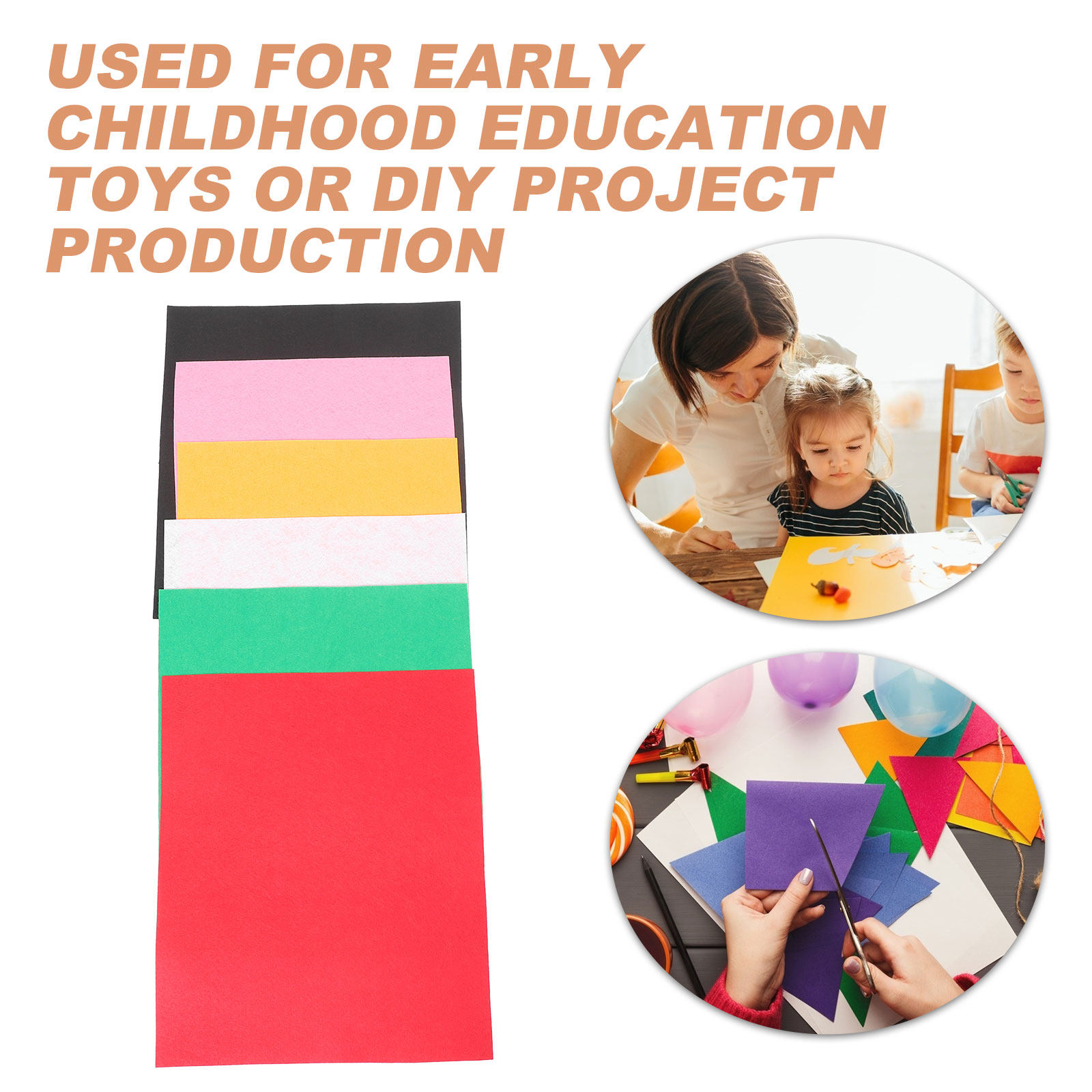 6 Sheets Kids DIY Non-Woven Cl - Art Craft For Kindergarten 评论和价格