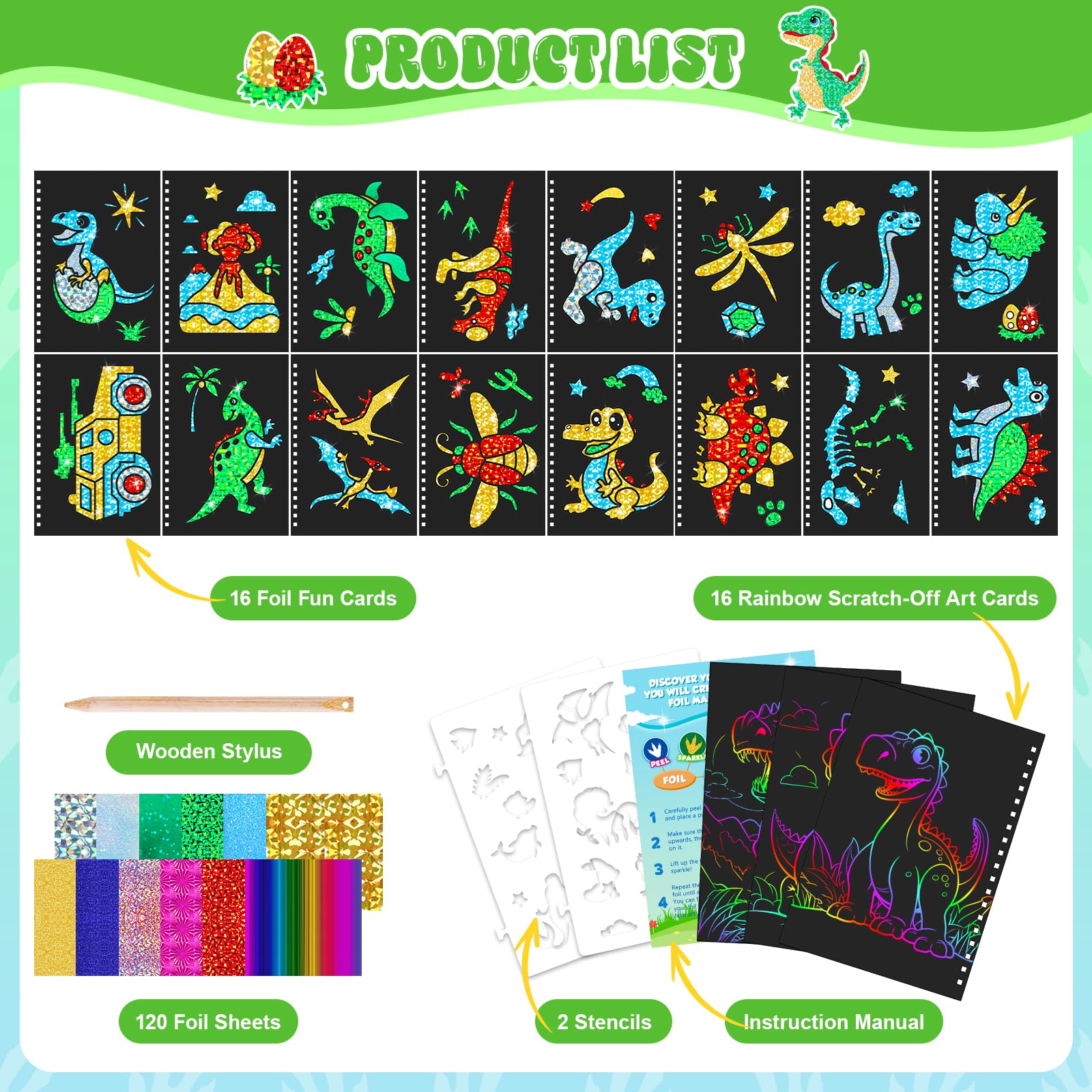 Dinosaur Scratch Art Book for  - Art Craft Books 评论和价格