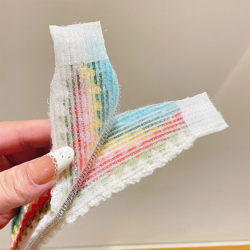 Knitting Colorful Flower Print - Art And Craft Hair 评论和价格