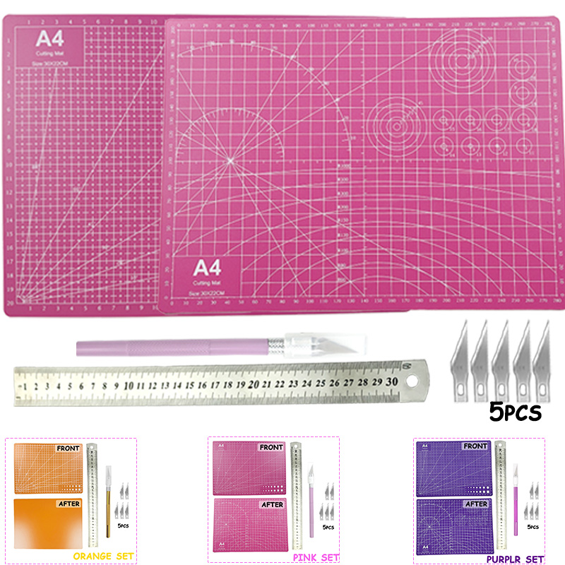 A4 Pvc Hand Cutting Mat Set, A - Art Craft Knife 评论和价格