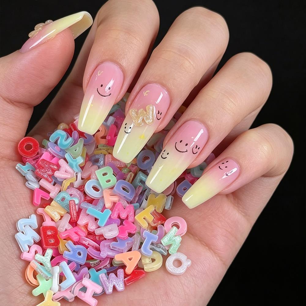 100Pcs 3D Colorful Letter Nail - Art And Craft Letter Z 评论和价格