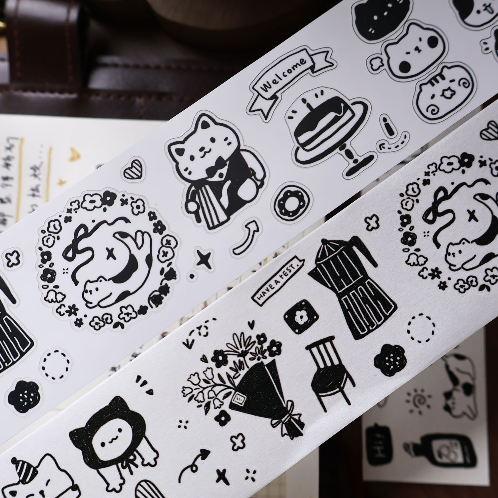 YiEr Studio Vintage Daily Cat' - Washi Tape Rolls 评论和价格
