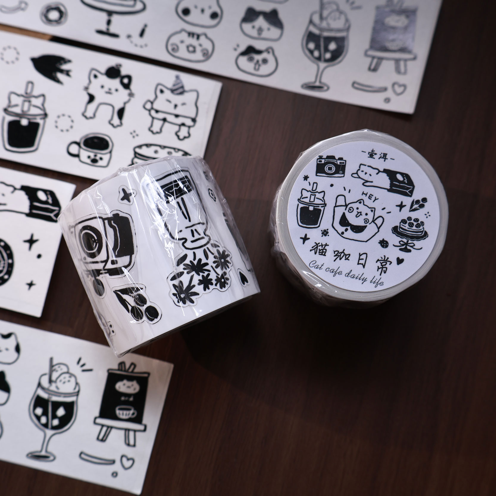 YiEr Studio Vintage Daily Cat' - Washi Tape Rolls 评论和价格