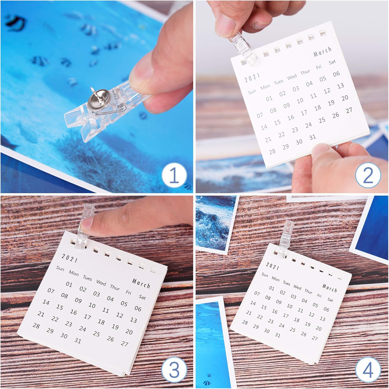 60Pcs Clear Decorative Push Pi - Art Craft Board 评论和价格
