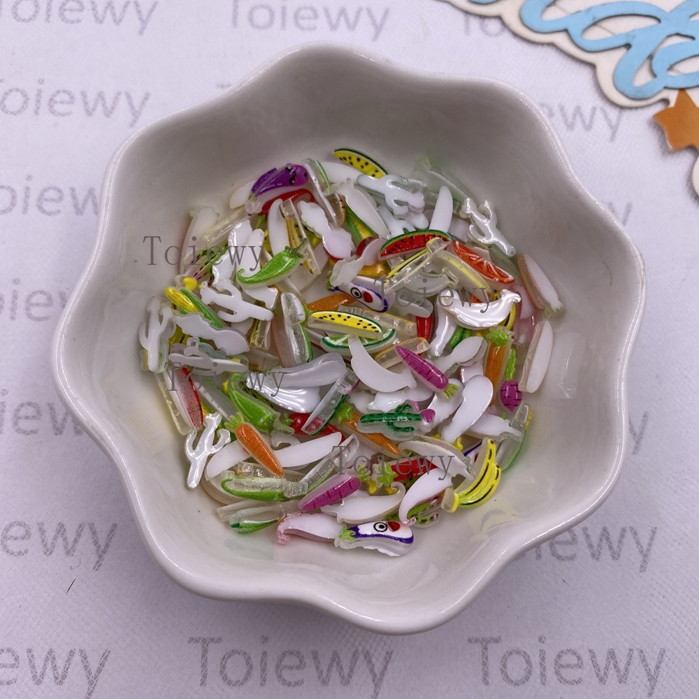 100pcs Resin Colorful Glitter  - Art Craft Vegetables 评论和价格