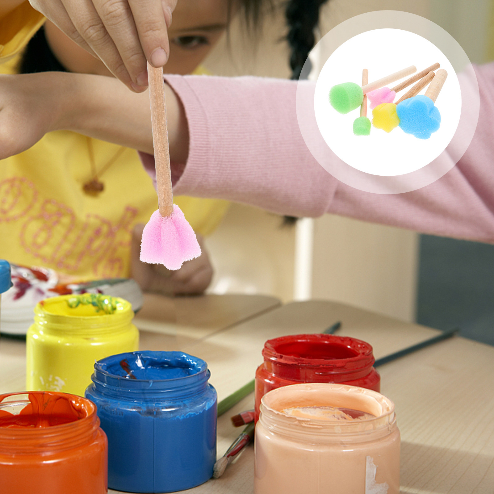 20Pcs Portable Sponge Paint Br - Art Craft Course 评论和价格