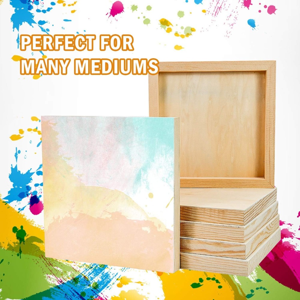 6 Pack 8x8 Inch Unfinished Woo - Art Craft Board 评论和价格
