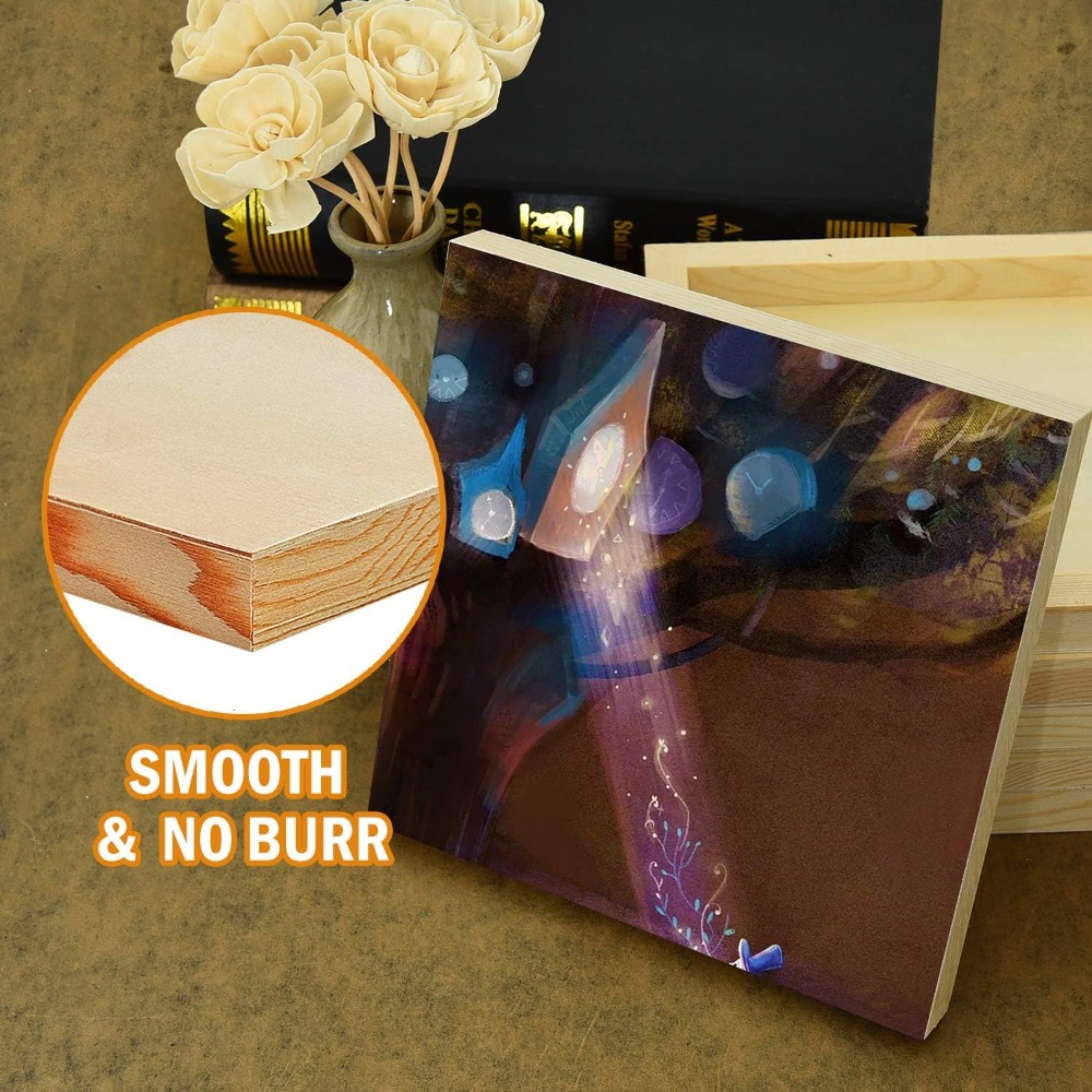 6 Pack 8x8 Inch Unfinished Woo - Art Craft Board 评论和价格