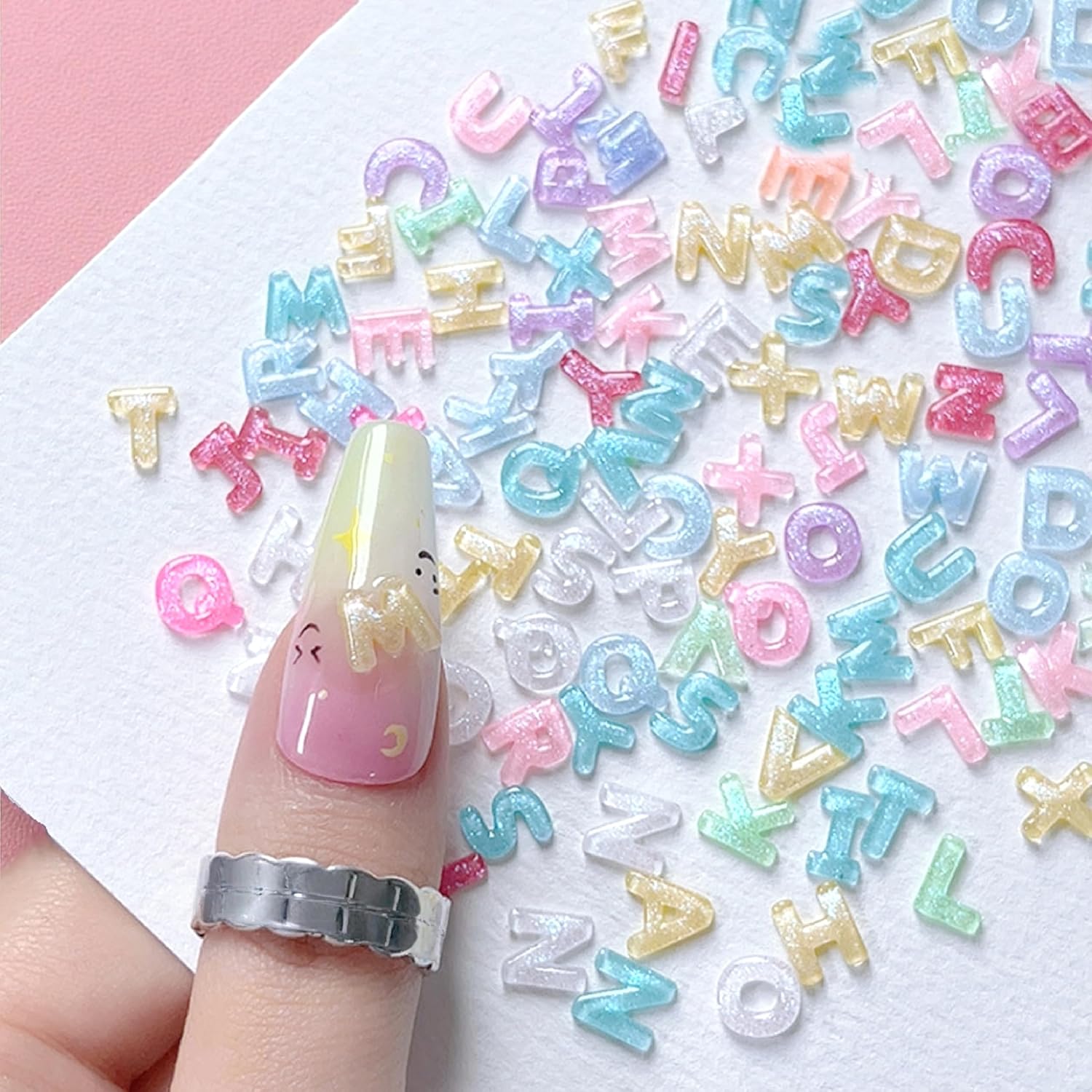 100pcs 3D Colorful Letter Nail - Art And Craft Letter Z 评论和价格