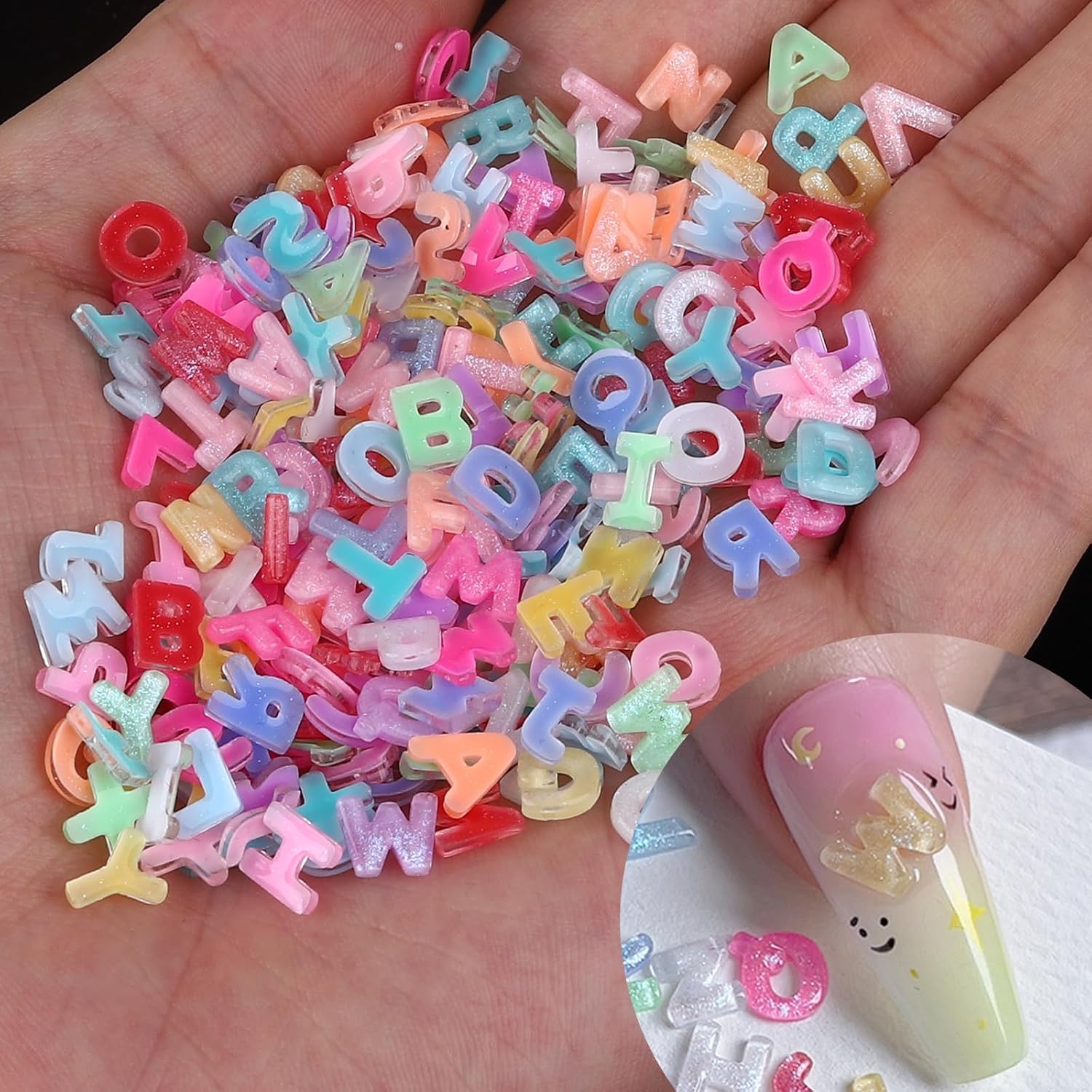 100pcs 3D Colorful Letter Nail - Art And Craft Letter Z 评论和价格