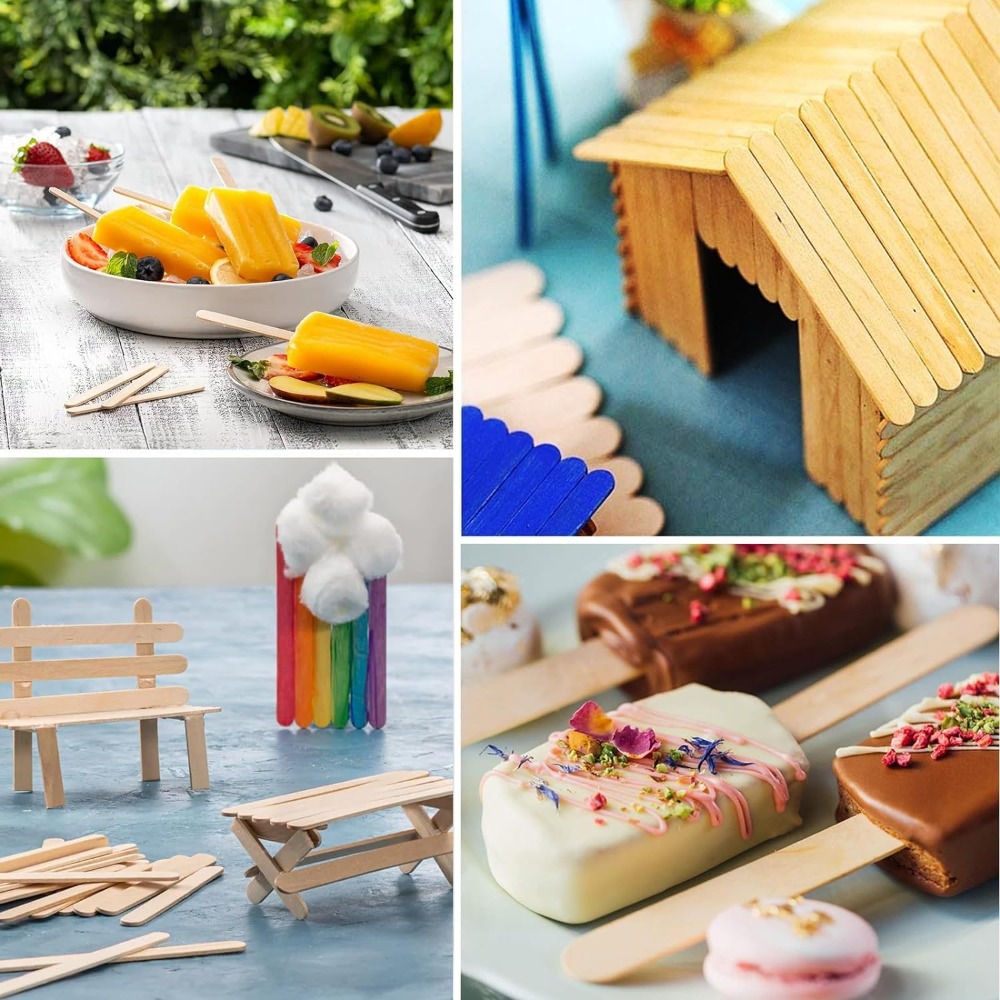 210 Pcs Natural Wood Ice Cream - Art Craft Ice Cream 评论和价格