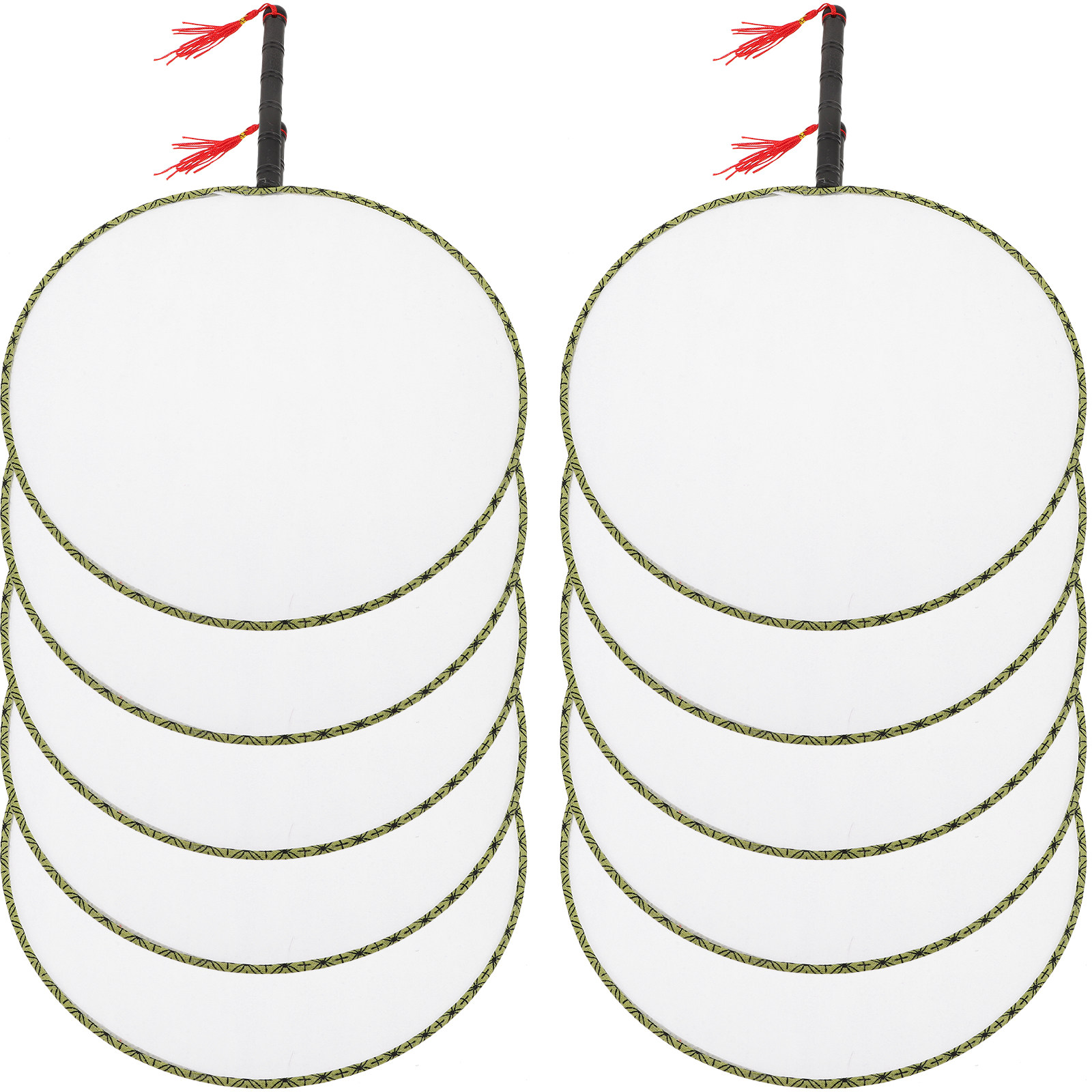 10Pcs Blank Fan for Painting a - Art Craft For Kindergarten 评论和价格