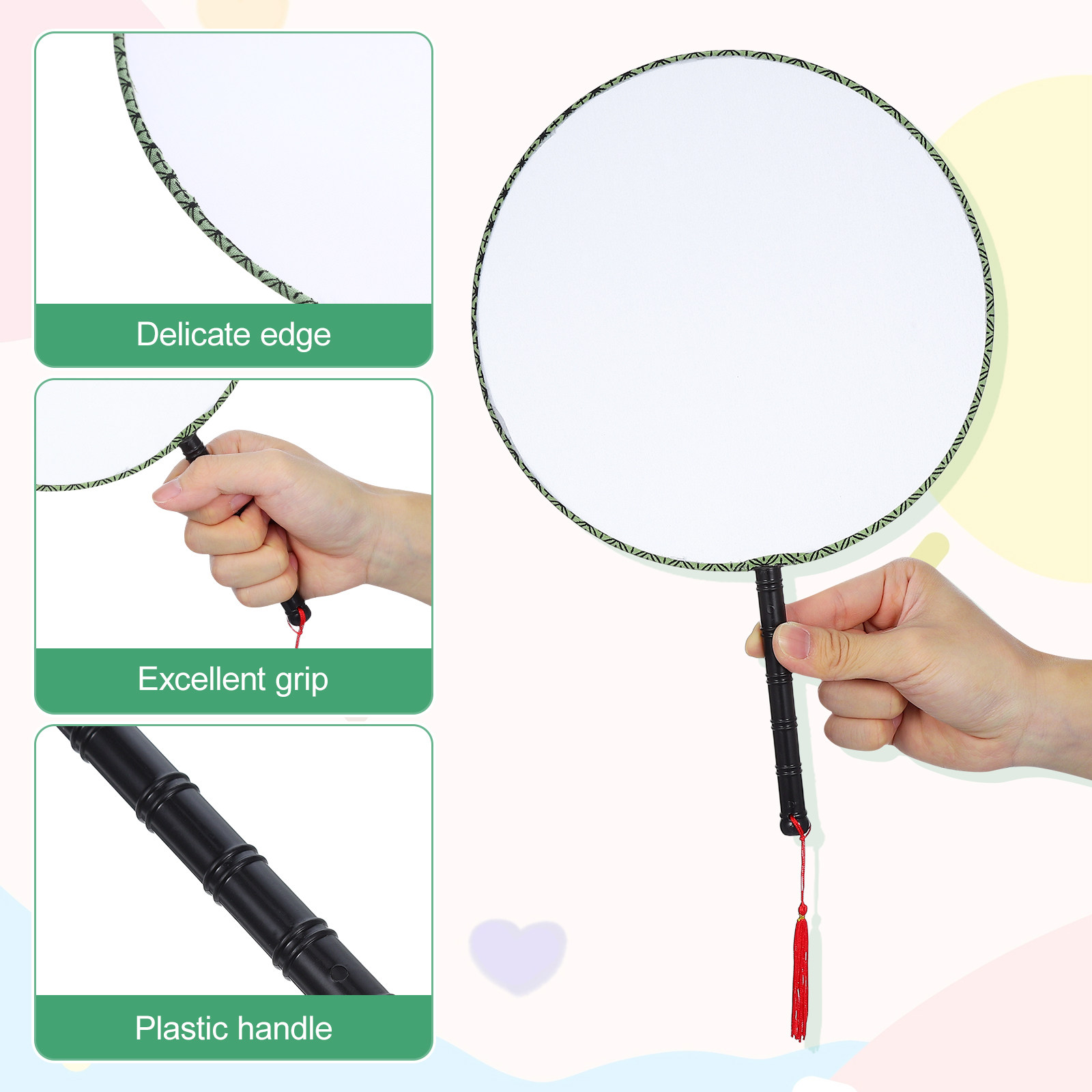 10Pcs Blank Fan for Painting a - Art Craft For Kindergarten 评论和价格