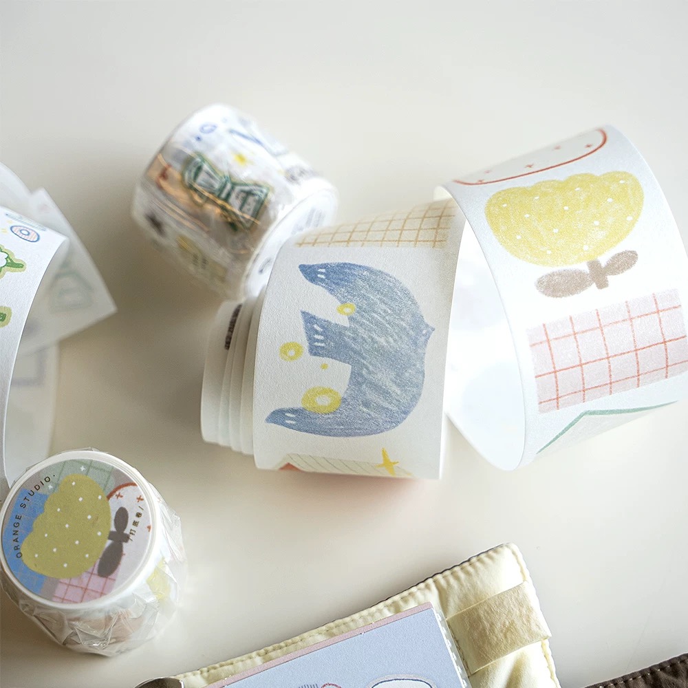 Orange Studio Vintage Graffiti - Washi Tape Rolls 评论和价格