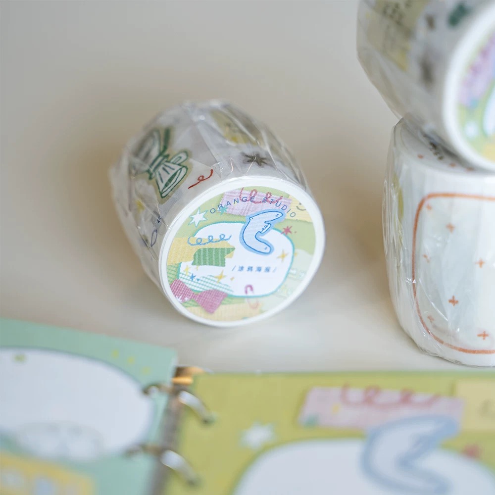 Orange Studio Vintage Graffiti - Washi Tape Rolls 评论和价格