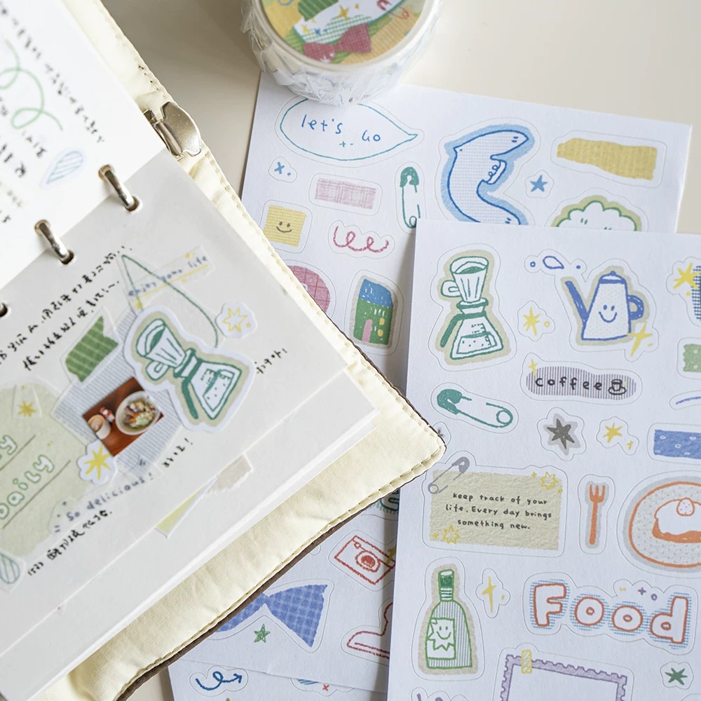 Orange Studio Vintage Graffiti - Washi Tape Rolls 评论和价格