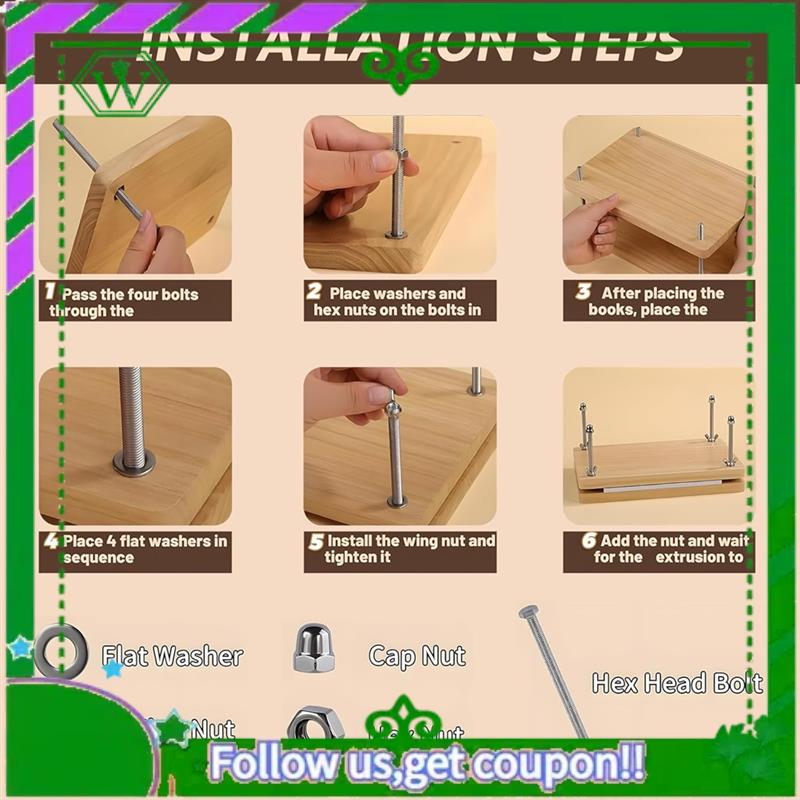 Reliable-Kits Wooden Book Pres - Bookbinding Supply Kit 评论和价格
