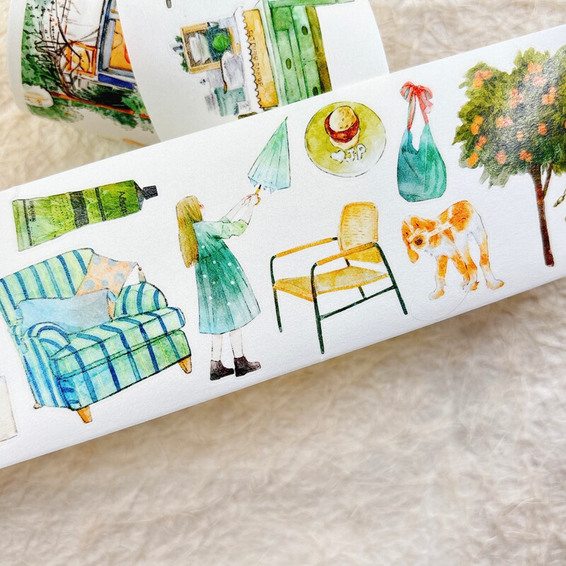 DingDing Studio Vintage Green  - Washi Tape Rolls 评论和价格