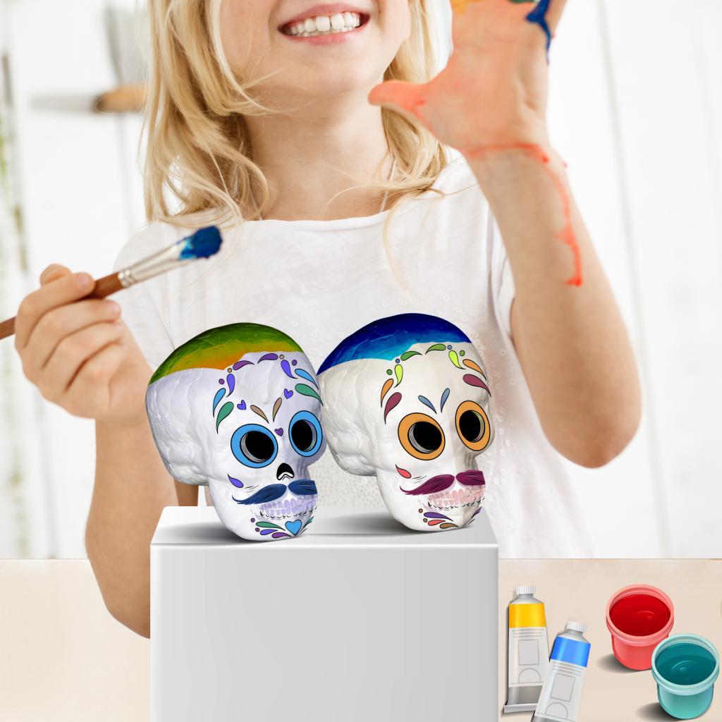Moldable Craft Foam Skull Shap - Art Craft For Kindergarten 评论和价格