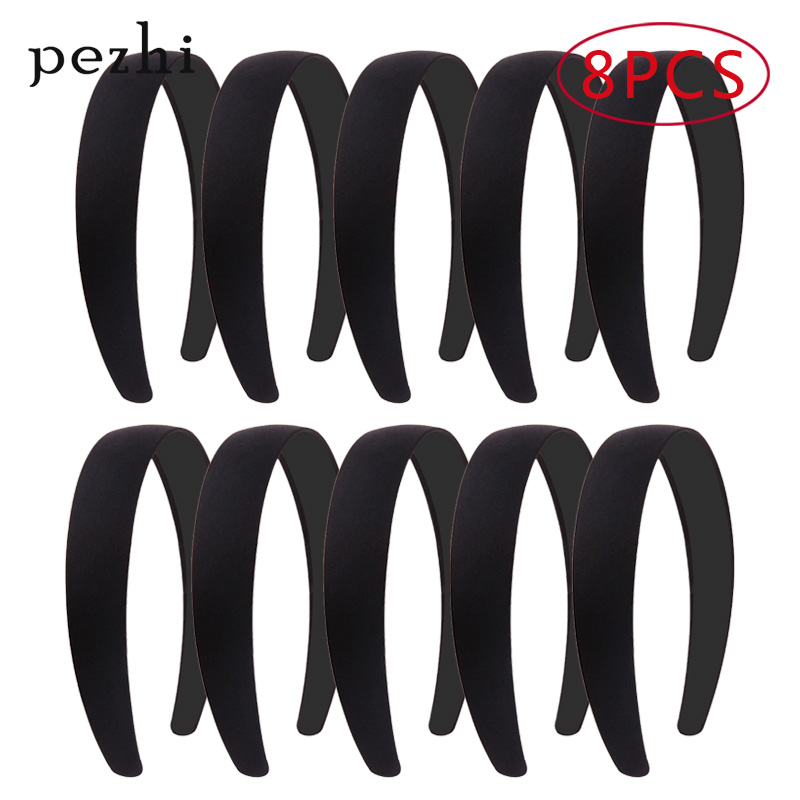 4pcs Black simple wide hair ba - Art And Craft Hair 评论和价格