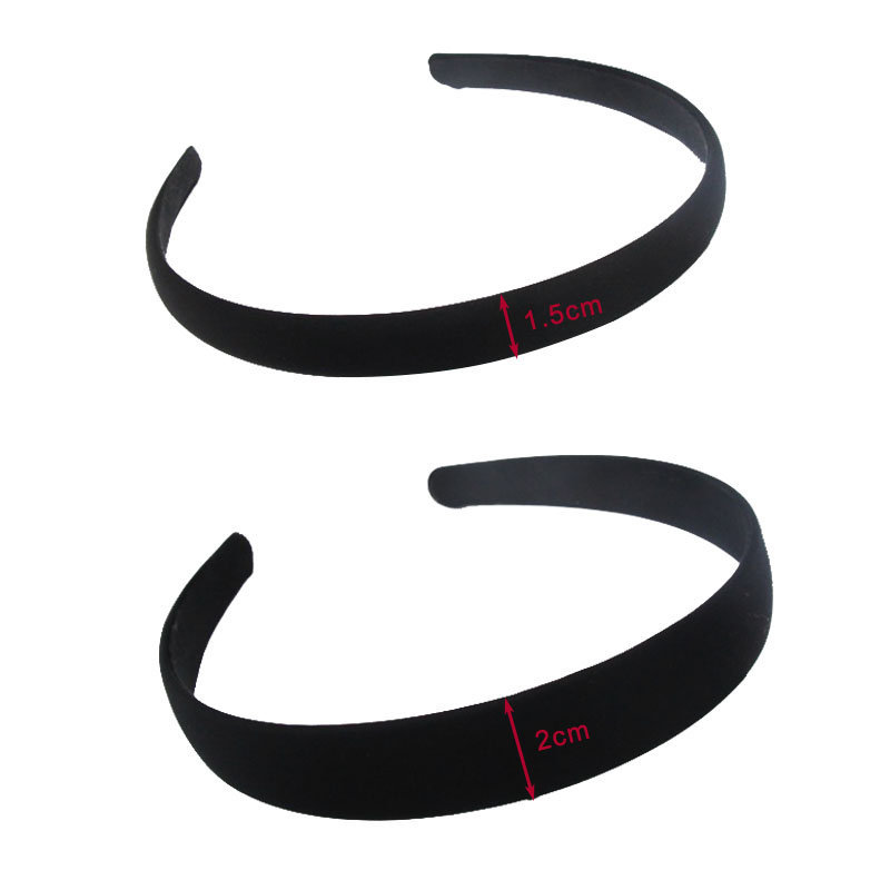 4pcs Black simple wide hair ba - Art And Craft Hair 评论和价格