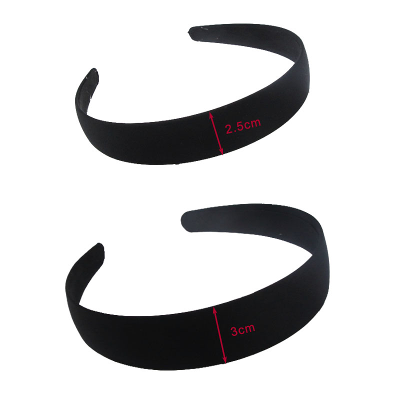 4pcs Black simple wide hair ba - Art And Craft Hair 评论和价格