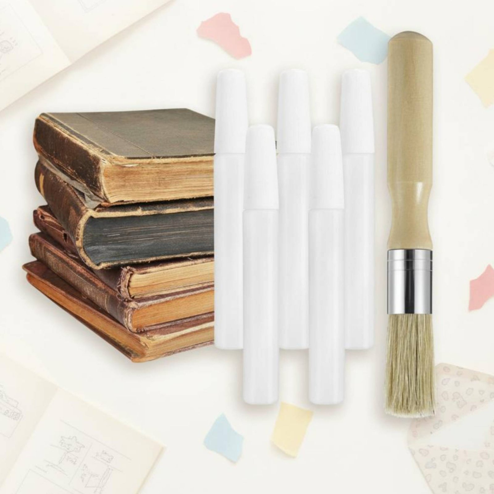 6 Pieces Book Glue and Brush S - Bookbinding Supply Kit 评论和价格