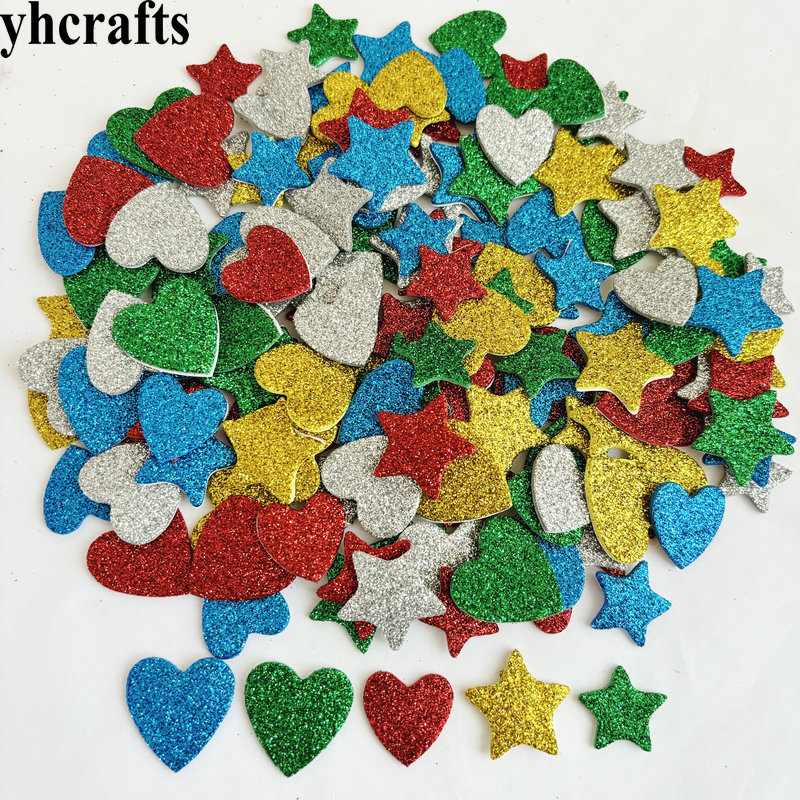 150PCS/LOT.Glitter star and he - Art Craft For Kindergarten 评论和价格