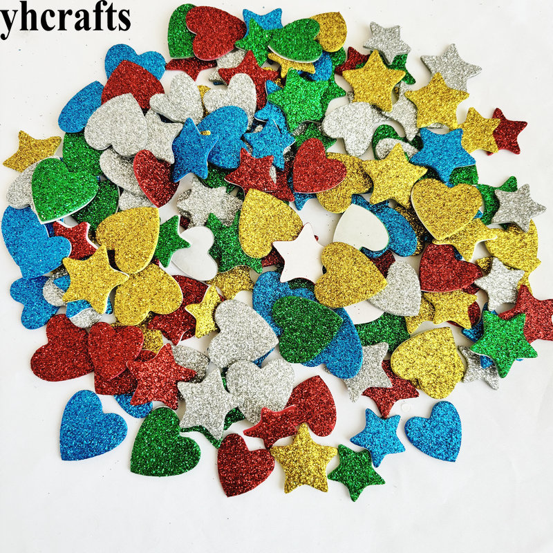 150PCS/LOT.Glitter star and he - Art Craft For Kindergarten 评论和价格