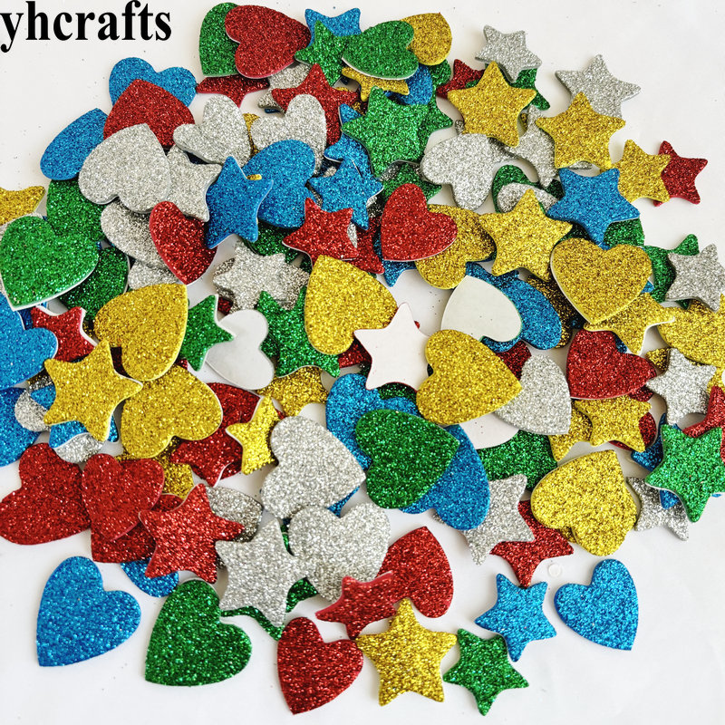 150PCS/LOT.Glitter star and he - Art Craft For Kindergarten 评论和价格