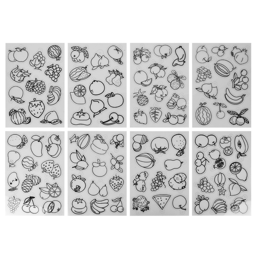 8pcs Fruit Vegetable Pattern H - Art Craft Vegetables 评论和价格